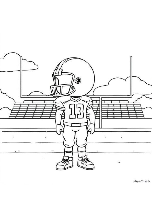American Football Football Helmet Coloring Page