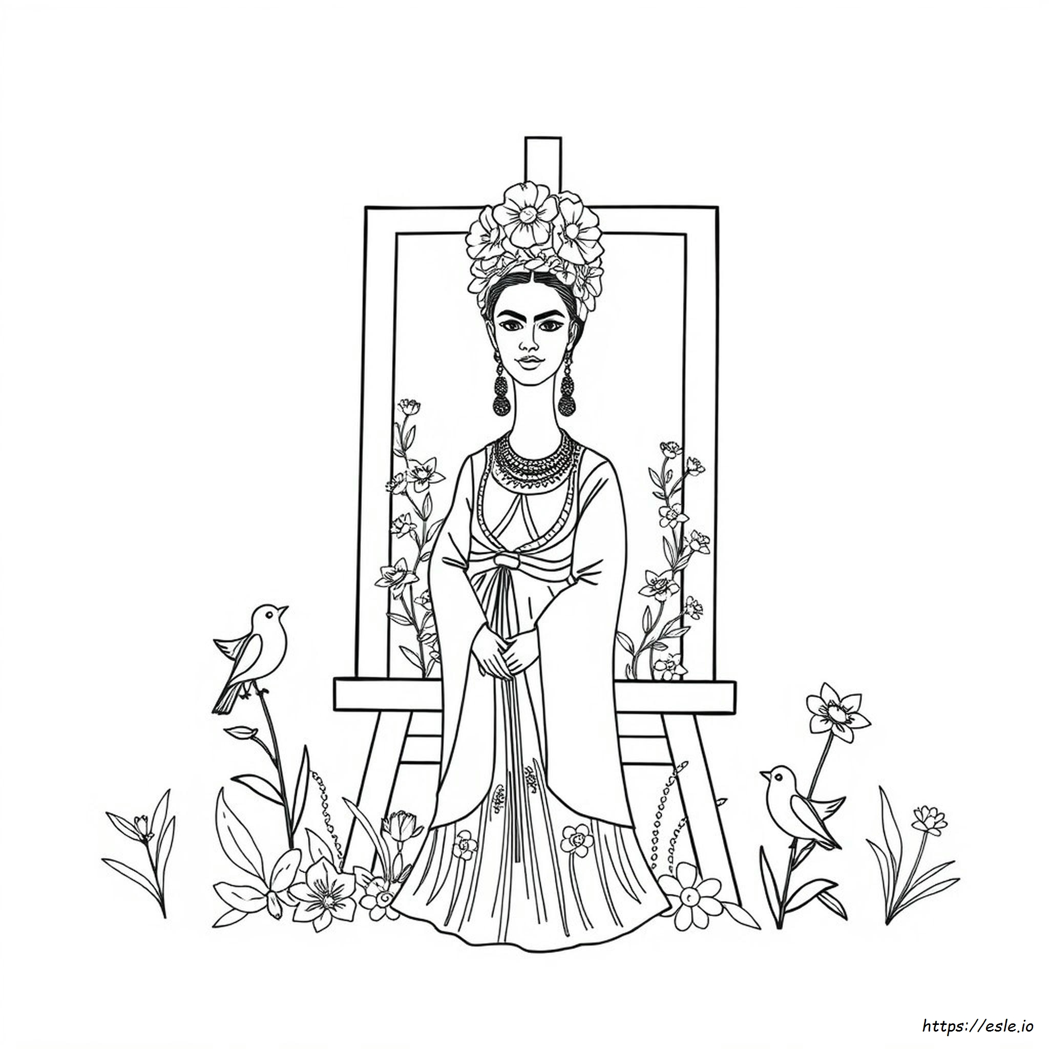 Frida Kahlo Colouring Pages