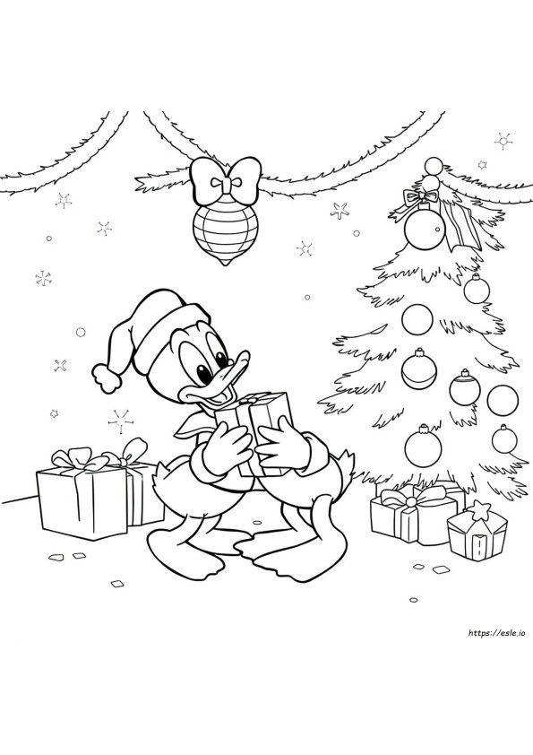 Donald Duck Christmas Coloring Pages