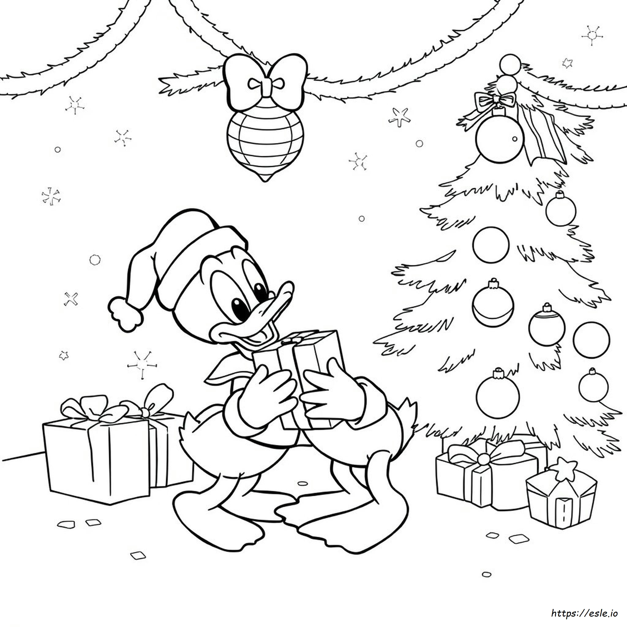 Donald Duck Christmas Coloring Pages