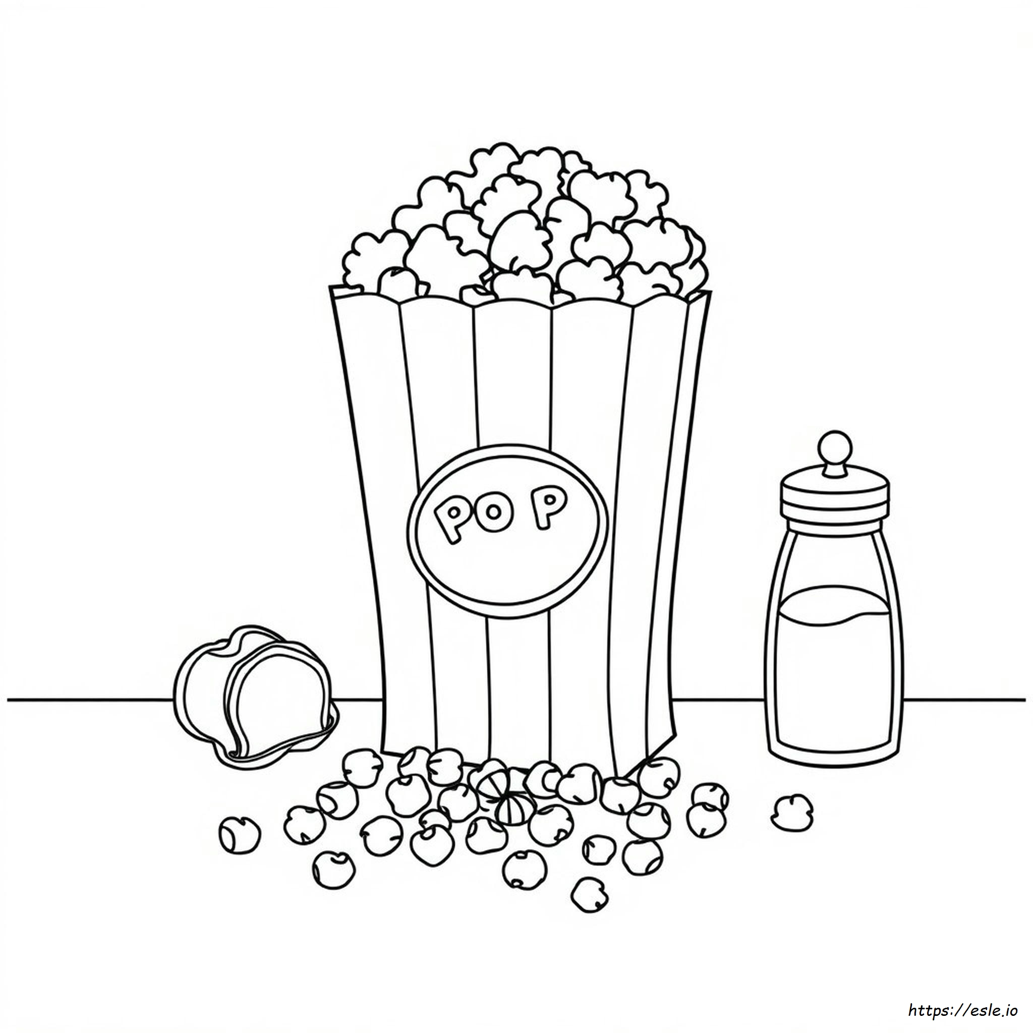 Popcorn Coloring Picture