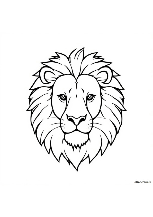 Aslan Başı Boyama Sayfası