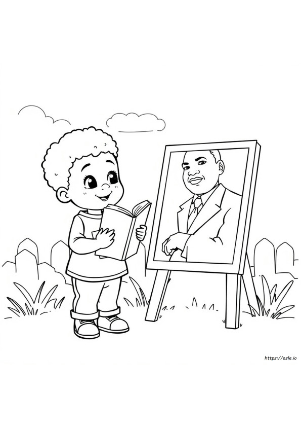 Martin Luther King Jr. Mewarnai Gambar Untuk Prasekolah