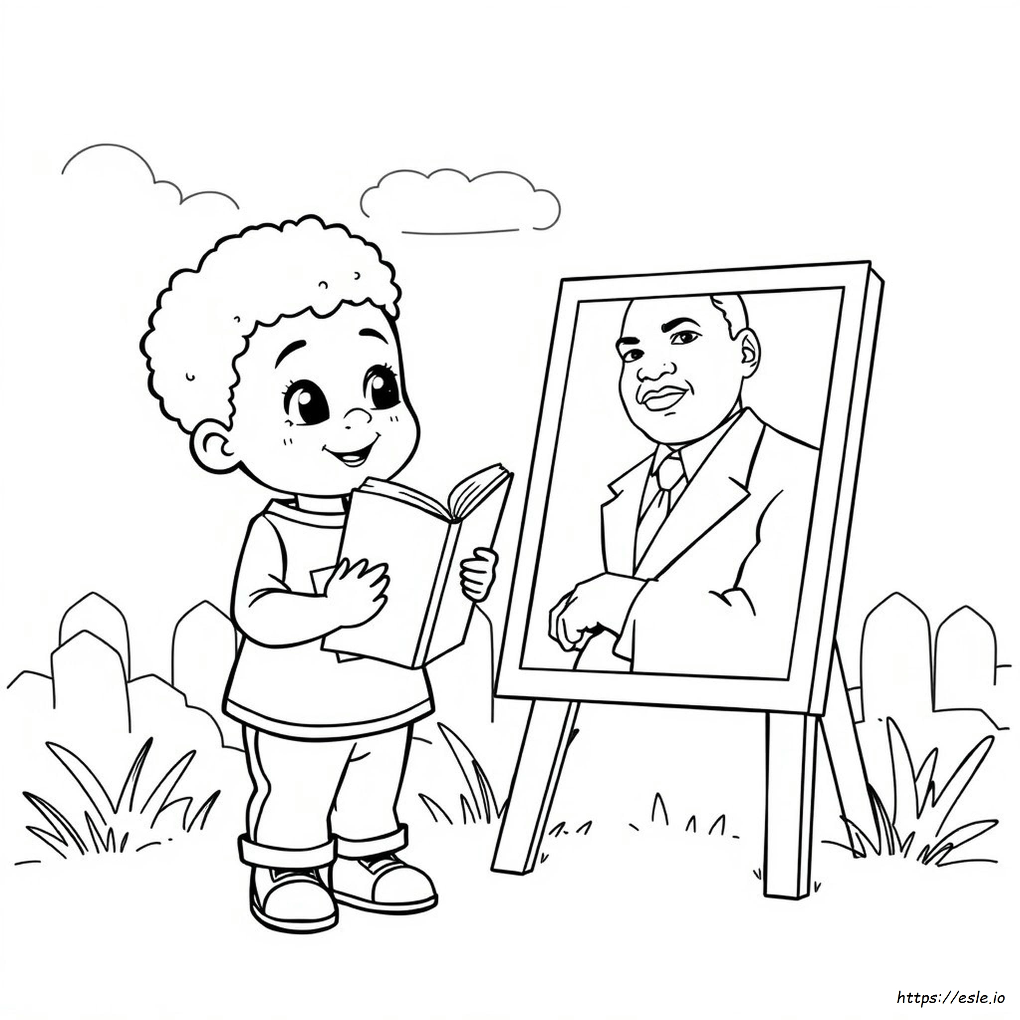 Martin Luther King Jr Coloring Page Preschool
