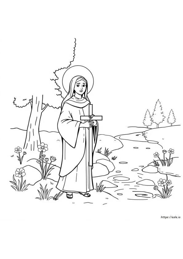 Saint Kateri Coloring Page
