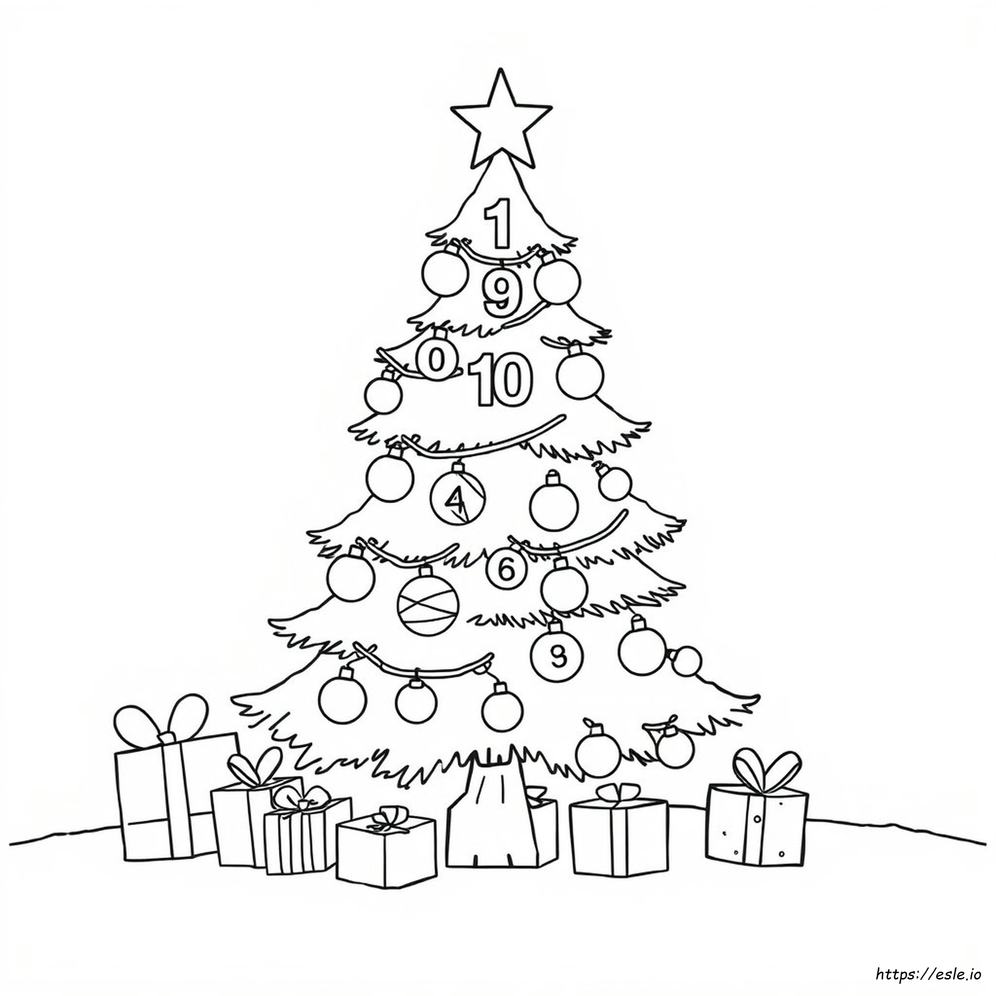 Number Coloring Christmas