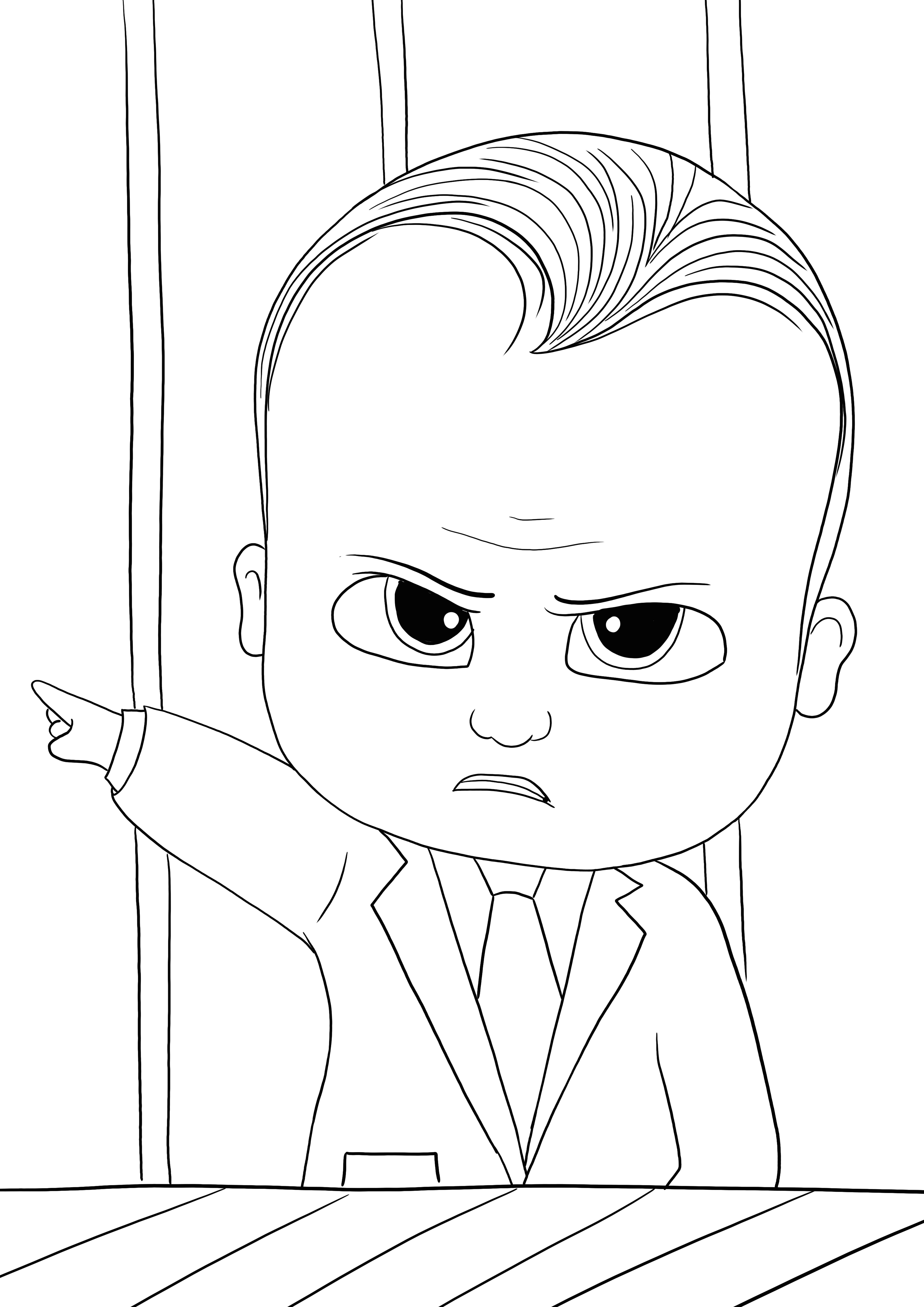 Angry Baby Boss-gratis untuk diunduh dan mudah diwarnai untuk anak-anak ...