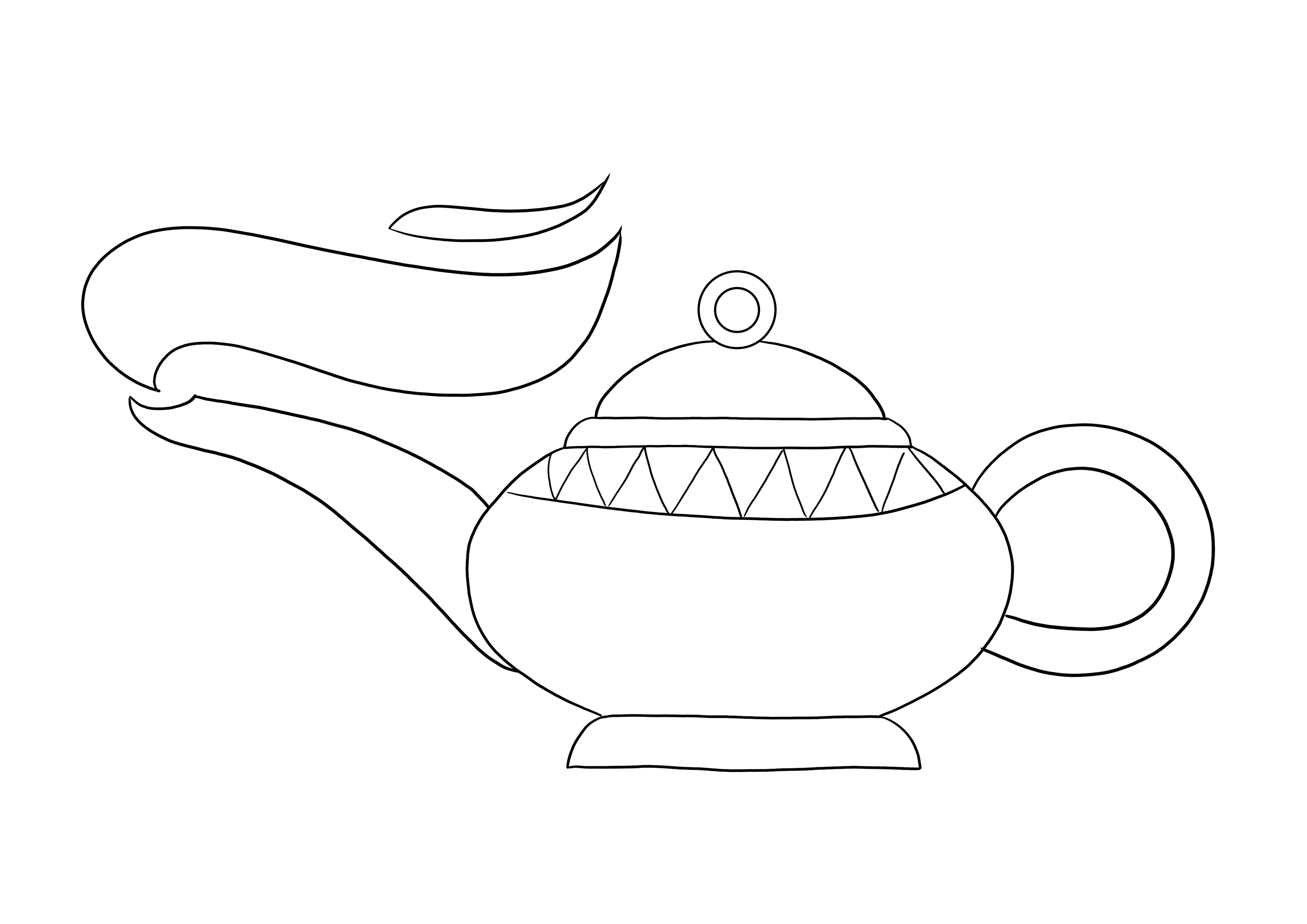 Jennie's pot is ready to print and color for free for kids