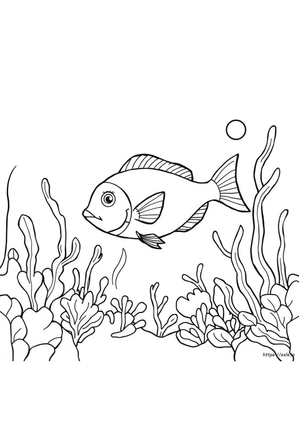 Fish Clipart Coloring Pages