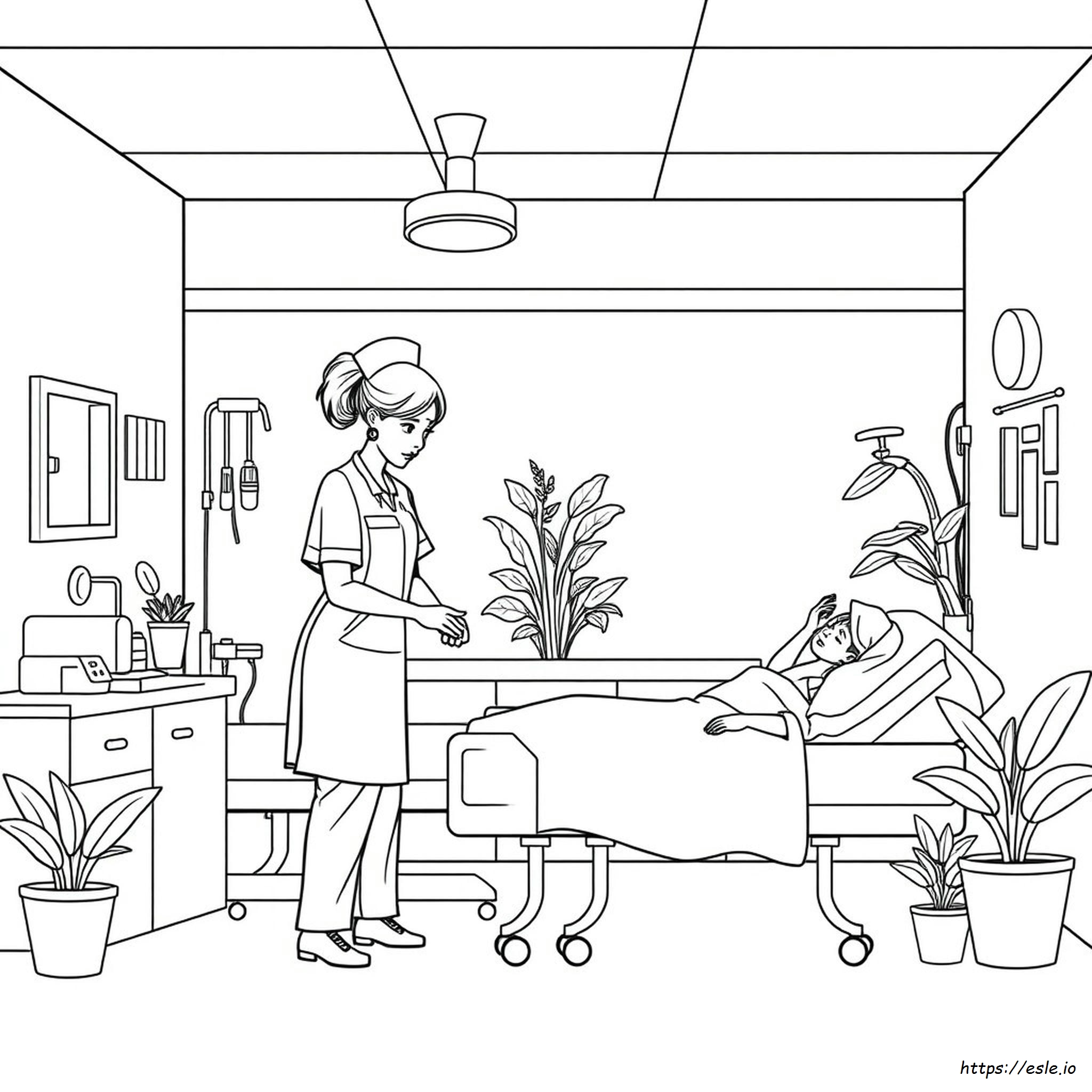Nurse Colouring Page