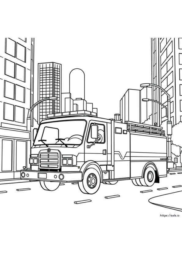 Coloriages Camions De Pompiers À Imprimer