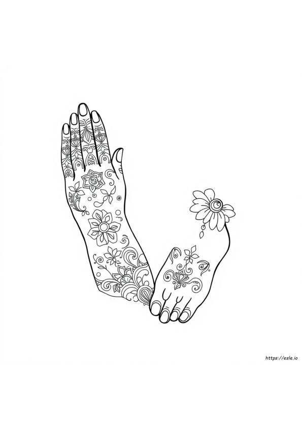 Tatuagem De Henna Para Colorir