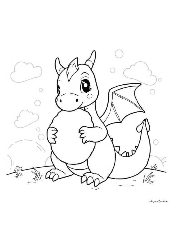 Dragon Squishmallow Coloring Page