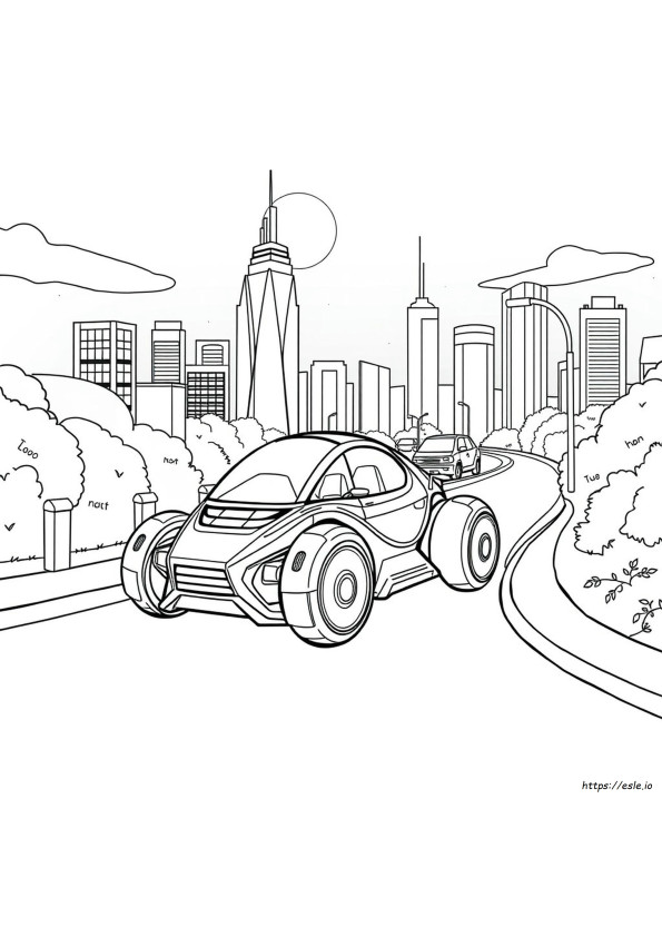 Robocar Kleurplaat