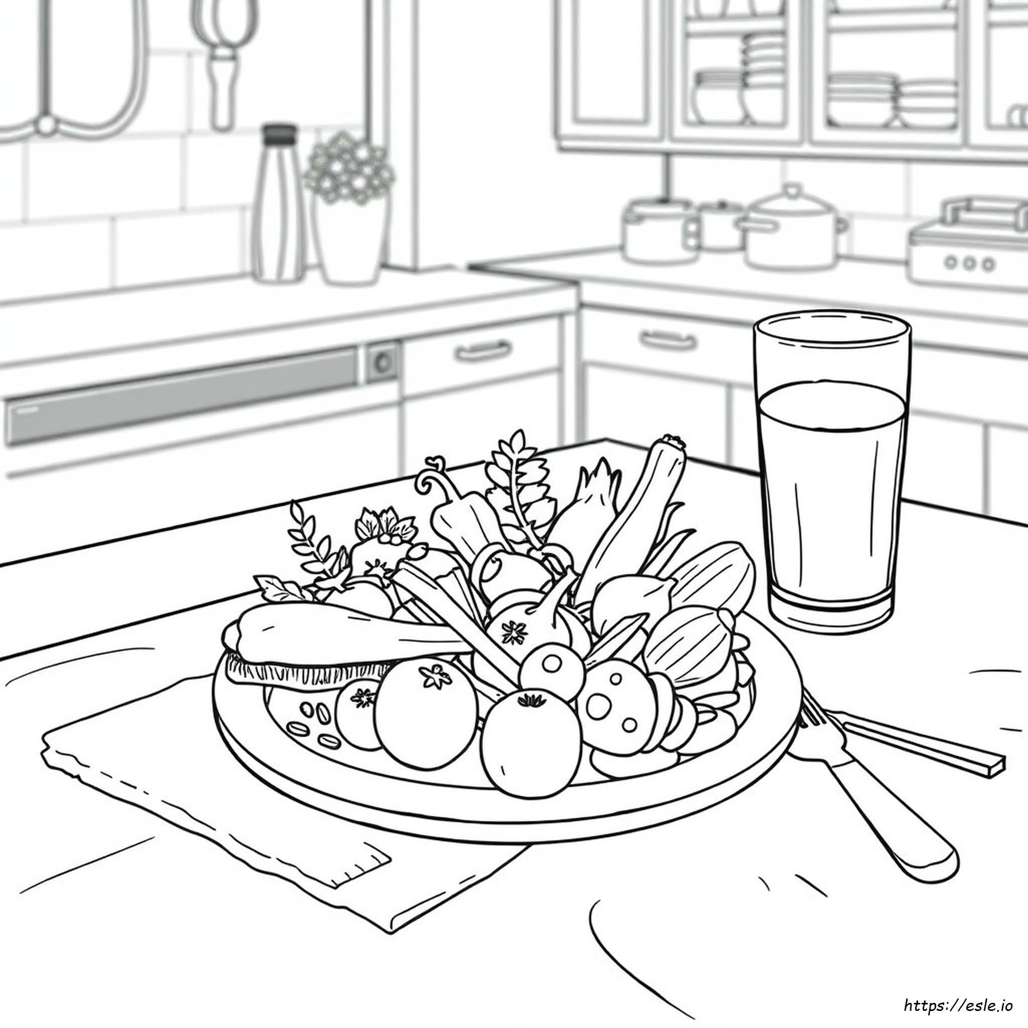 Healthy Eating Colouring Pages