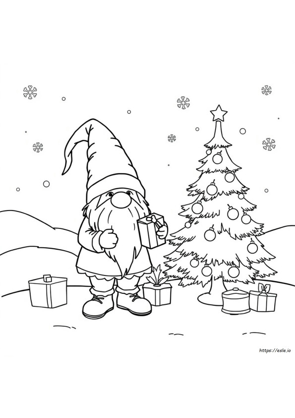 Gnomi Di Natale Da Colorare