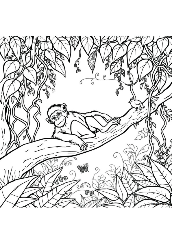 Coloriages Singe Réaliste Pour Adultes