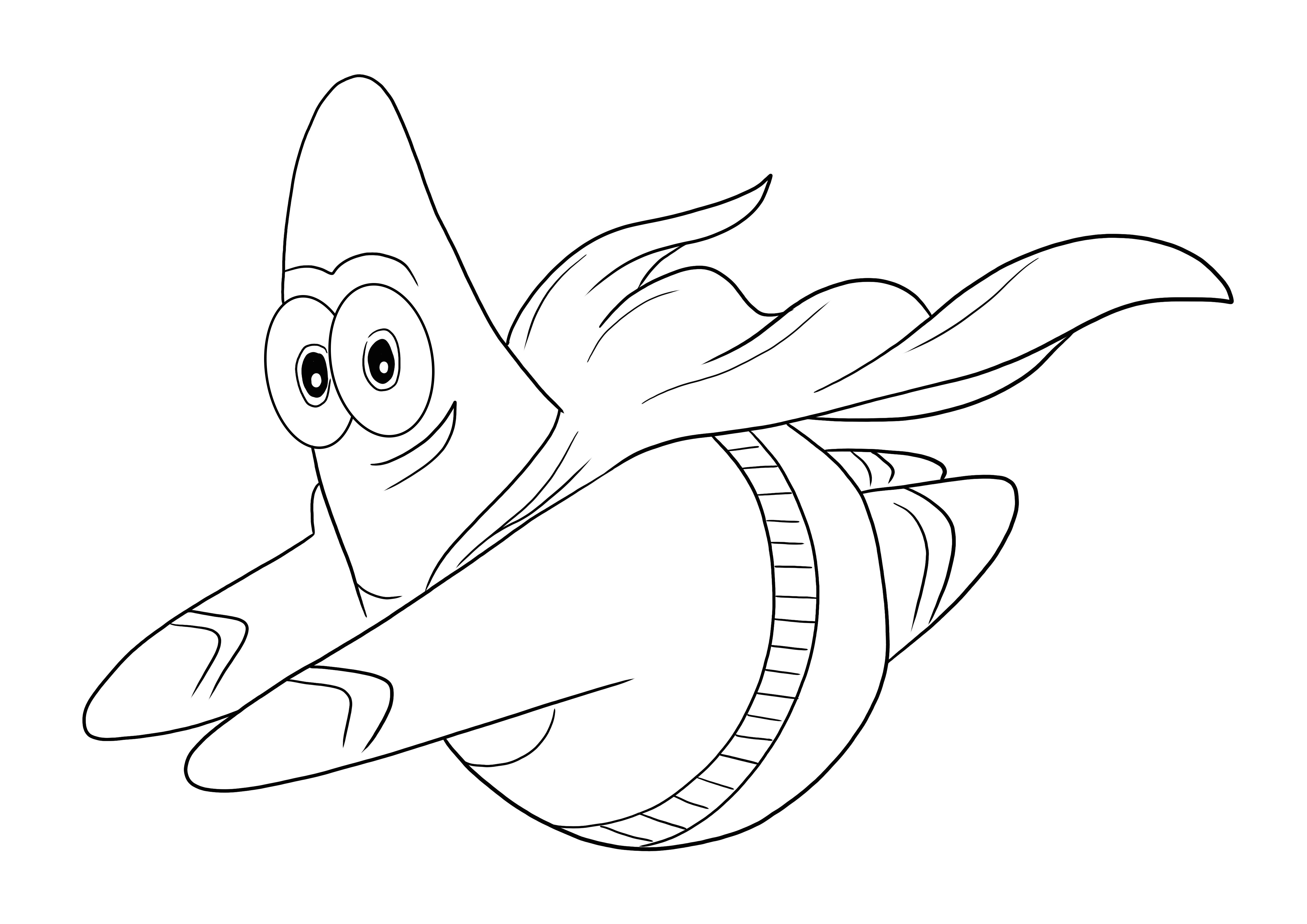 Patrick the Superman coloring picture for free downloading or printing