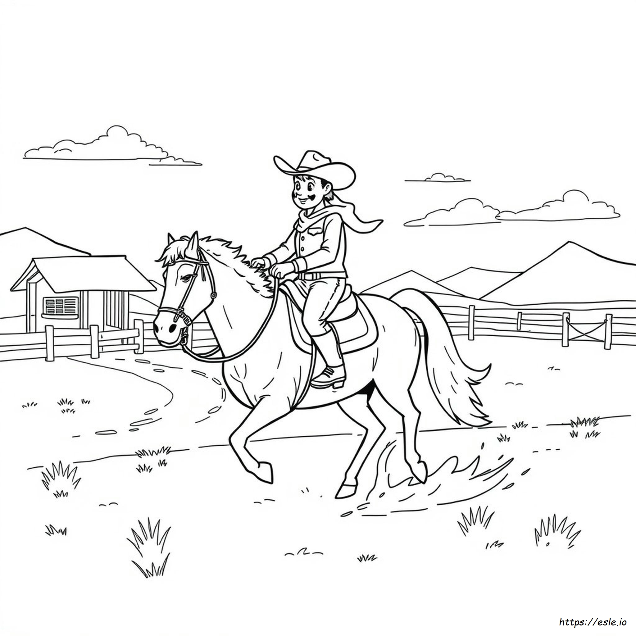 Bucking Bronco Coloring Pages