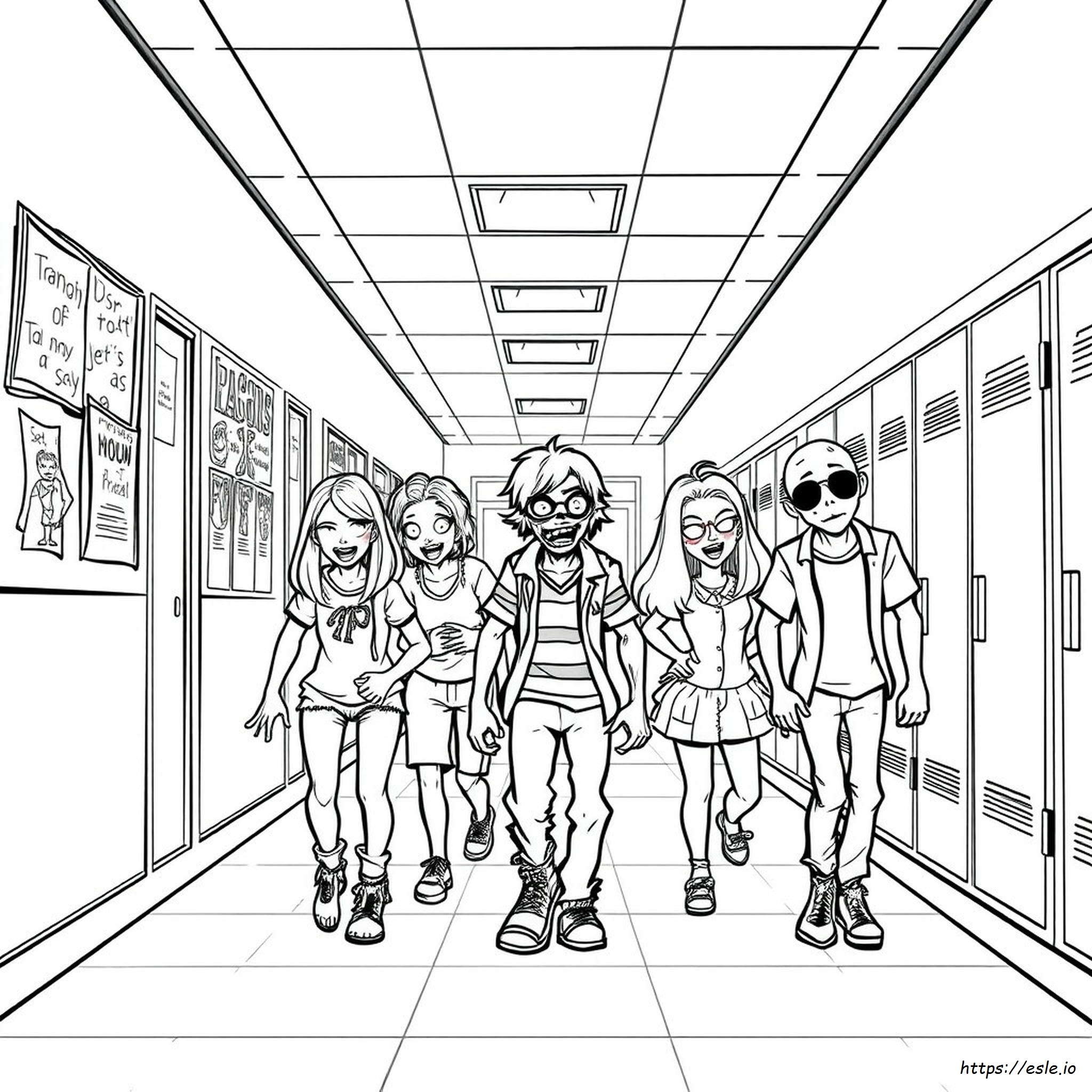 Disney Zombies 2 Coloring Pages Printable