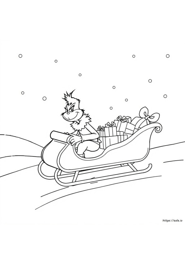 Coloriage Grinch Et Son Traîneau