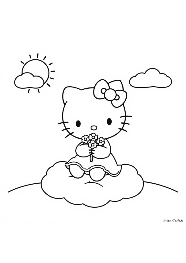 Hello Kitty Cartoon Coloring Pages