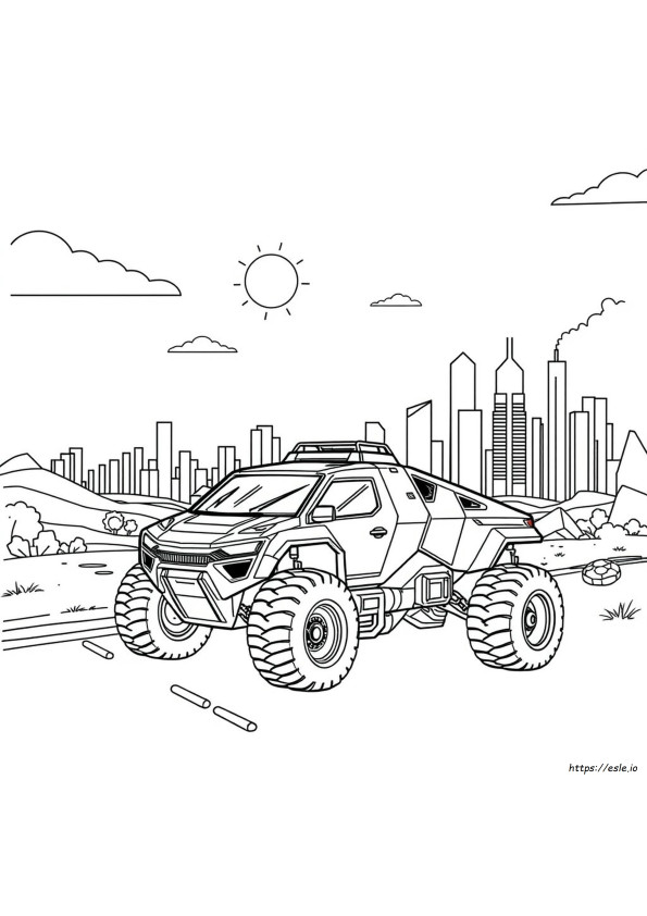 Cybertruck Coloring Pages