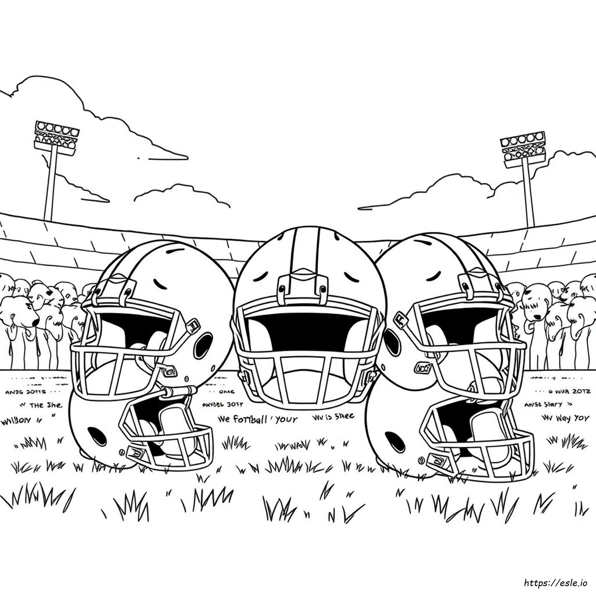 Football-Helme Malvorlagen
