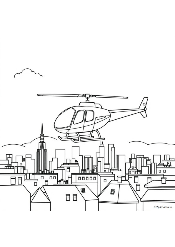 Helikopter Színező