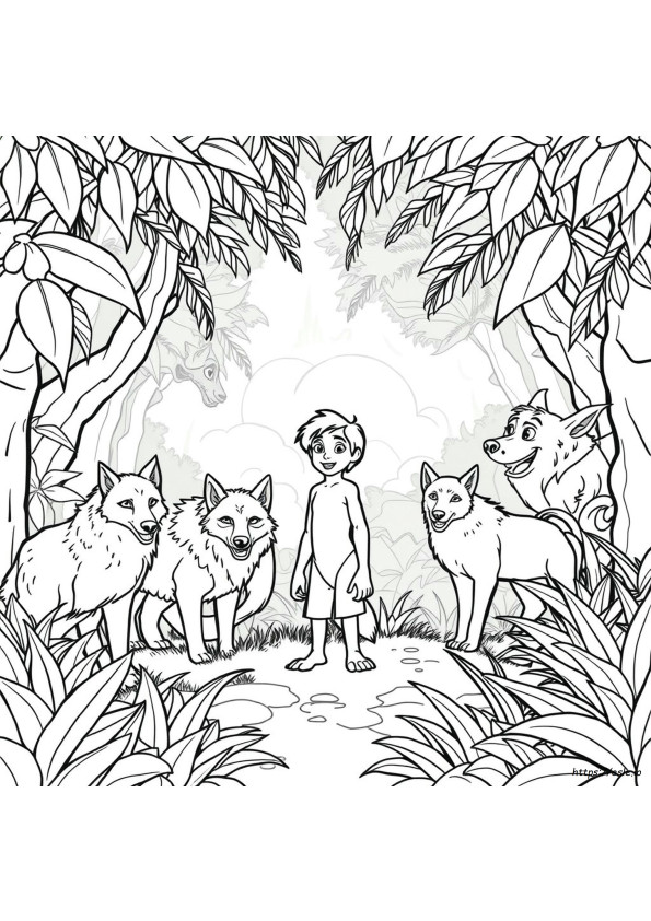 Mowgli Coloring Page