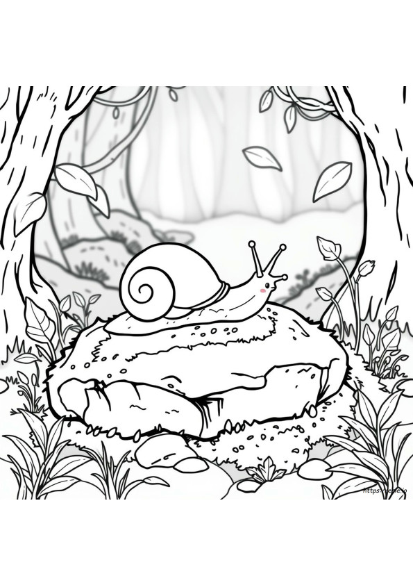 Coloriage Escargot Réaliste