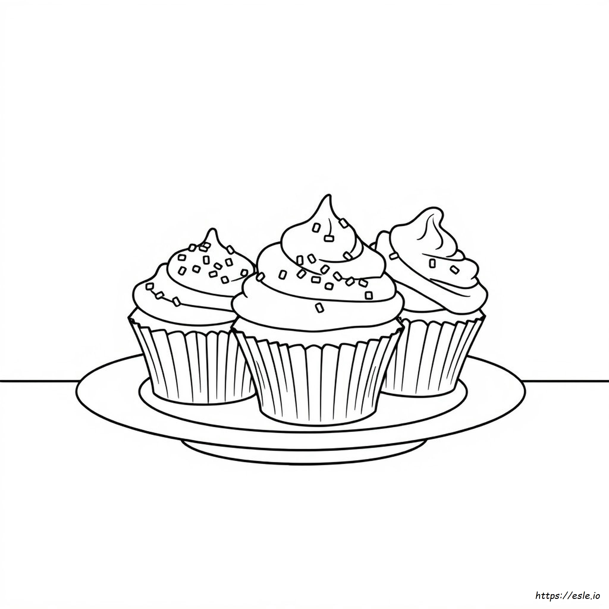 Cupcake Ausmalbild