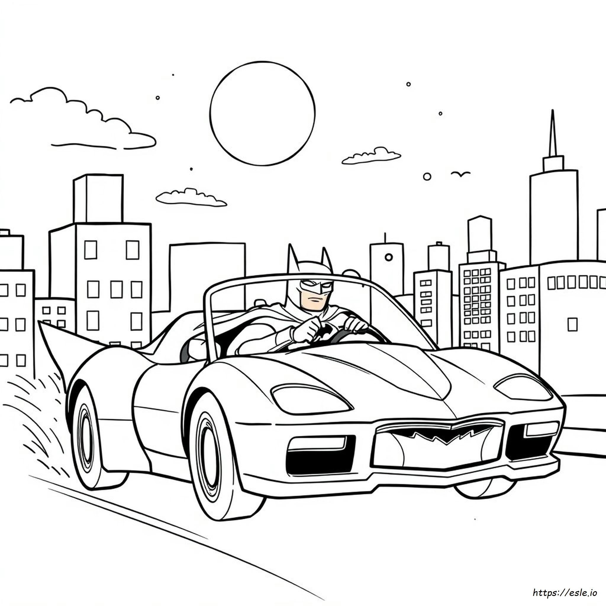 Batman Car Colouring