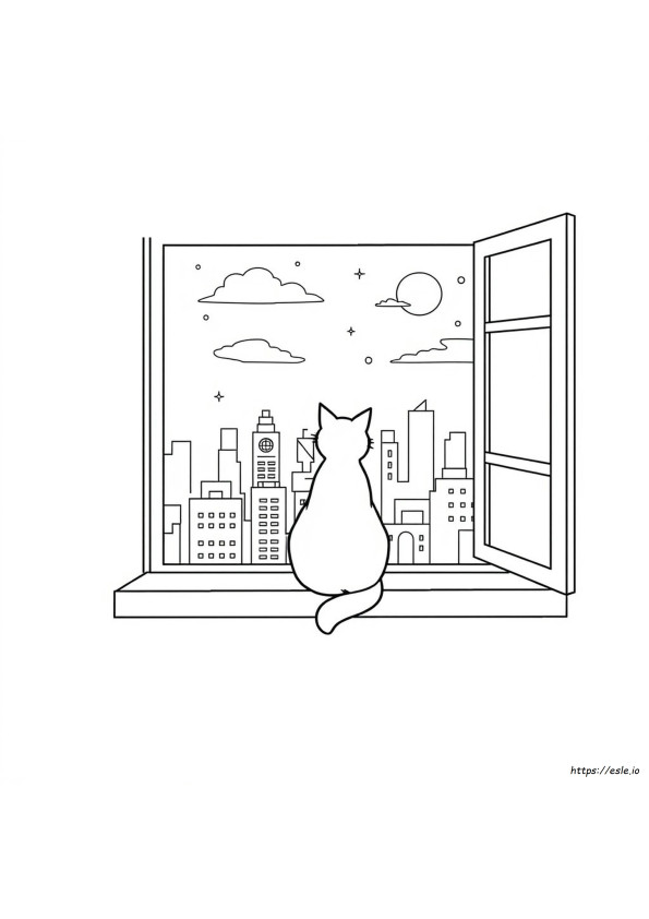Gato Para Colorir Adulto