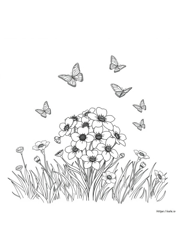 Schöne Blumen Ausmalbuch