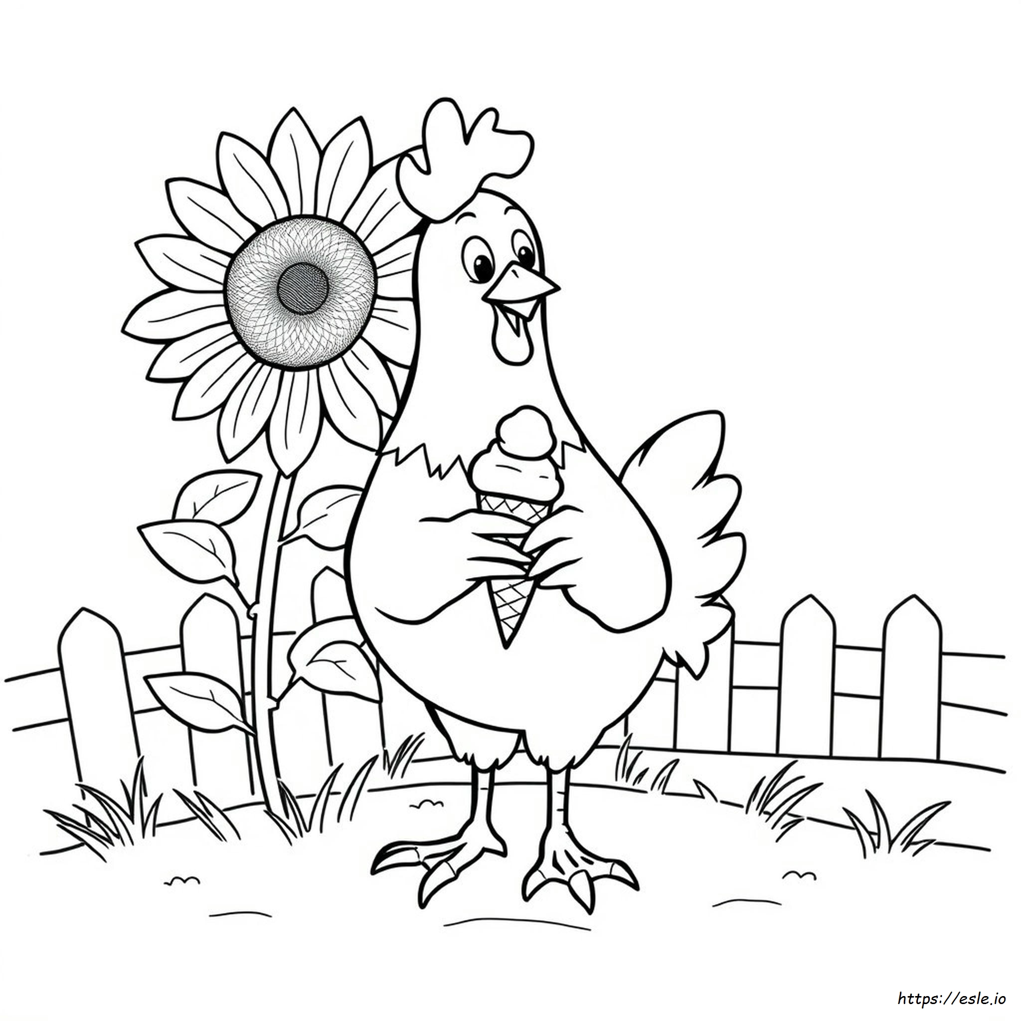 Gallina Cartone Da Colorare