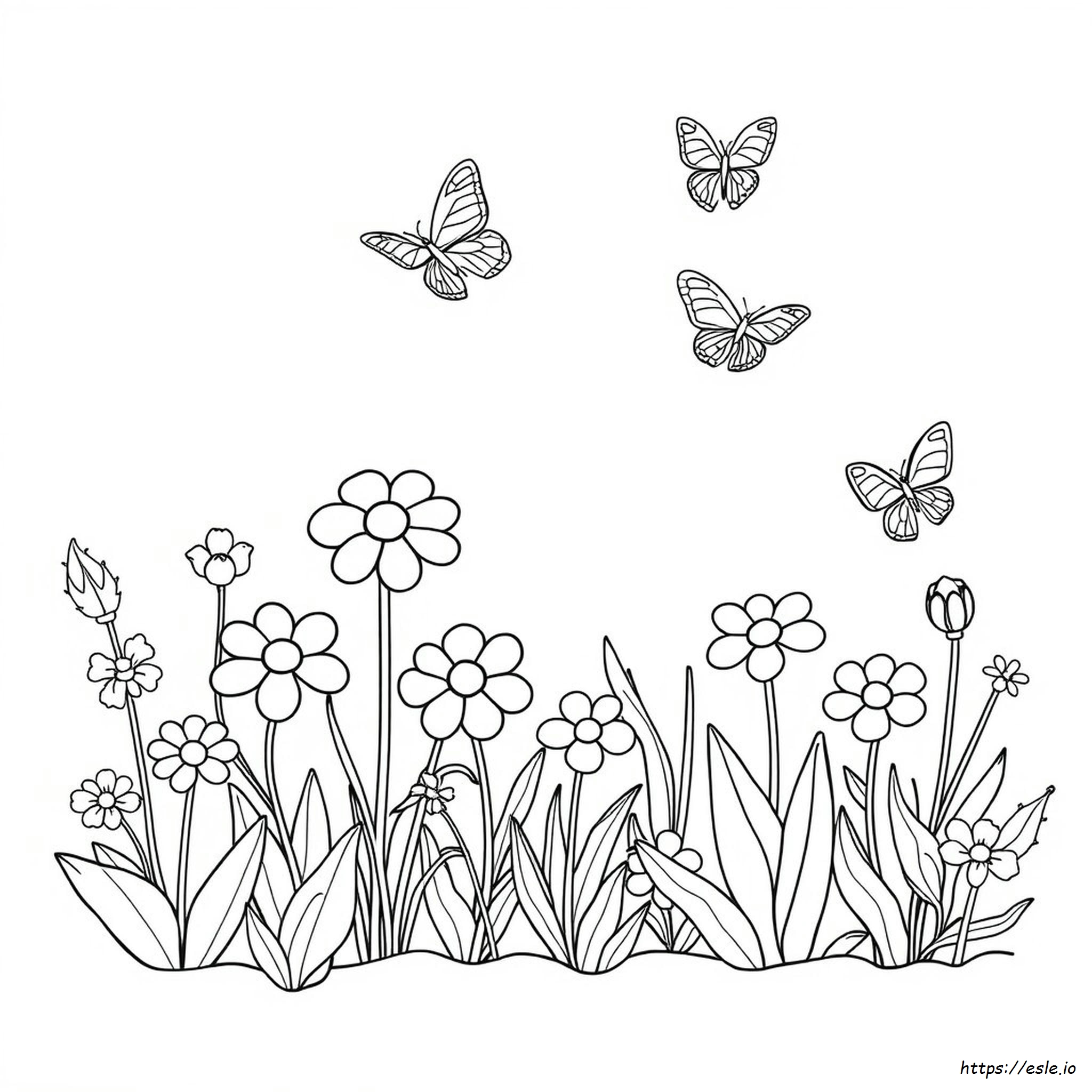 Garden Coloring Pages For Kindergarten