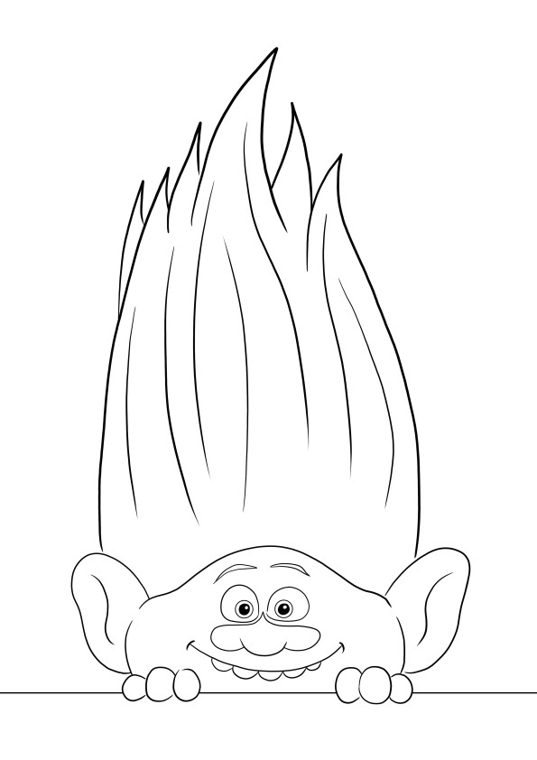 Branch from Dreamworks Trolls-free to download or print and color