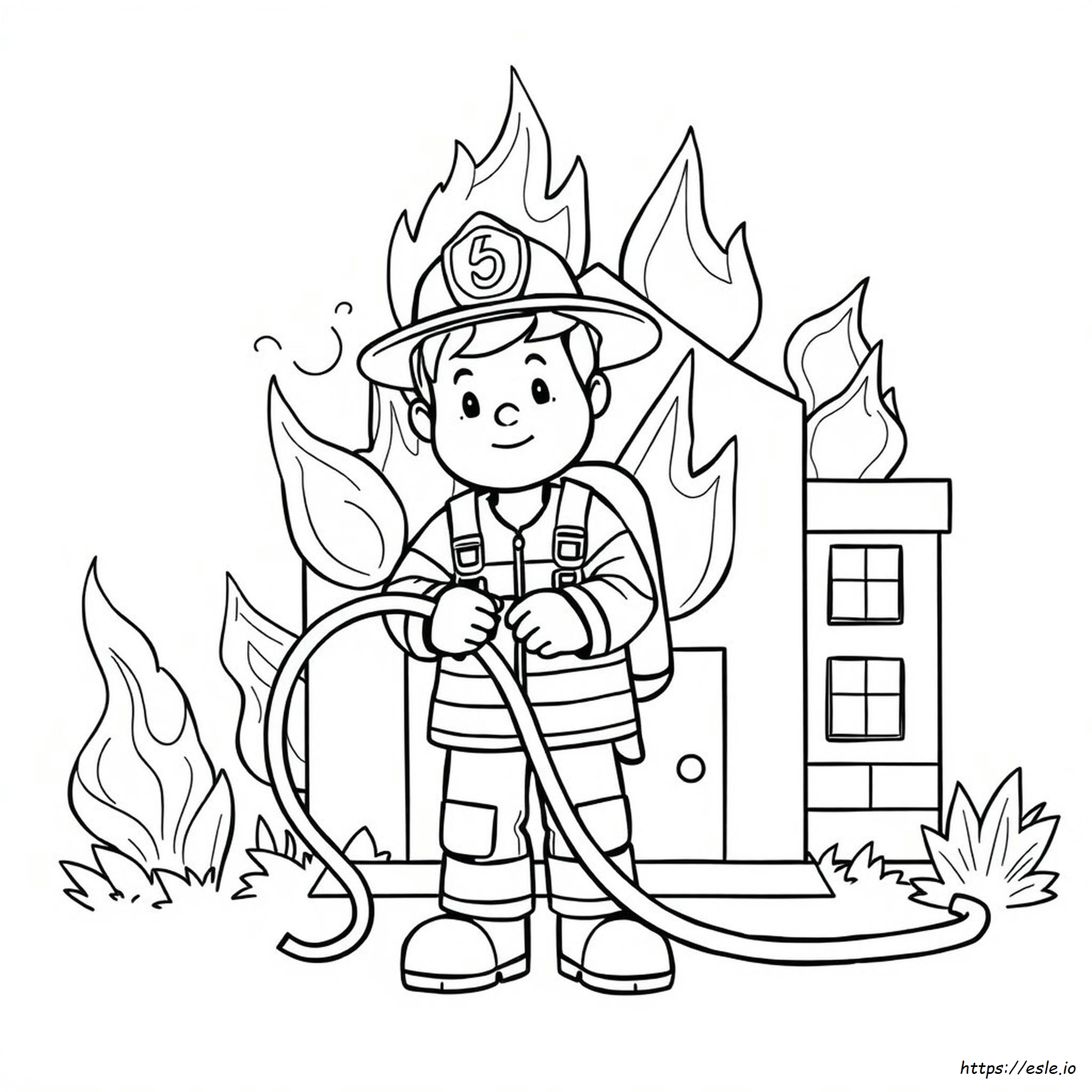 Fireman Coloring Pages Preschool