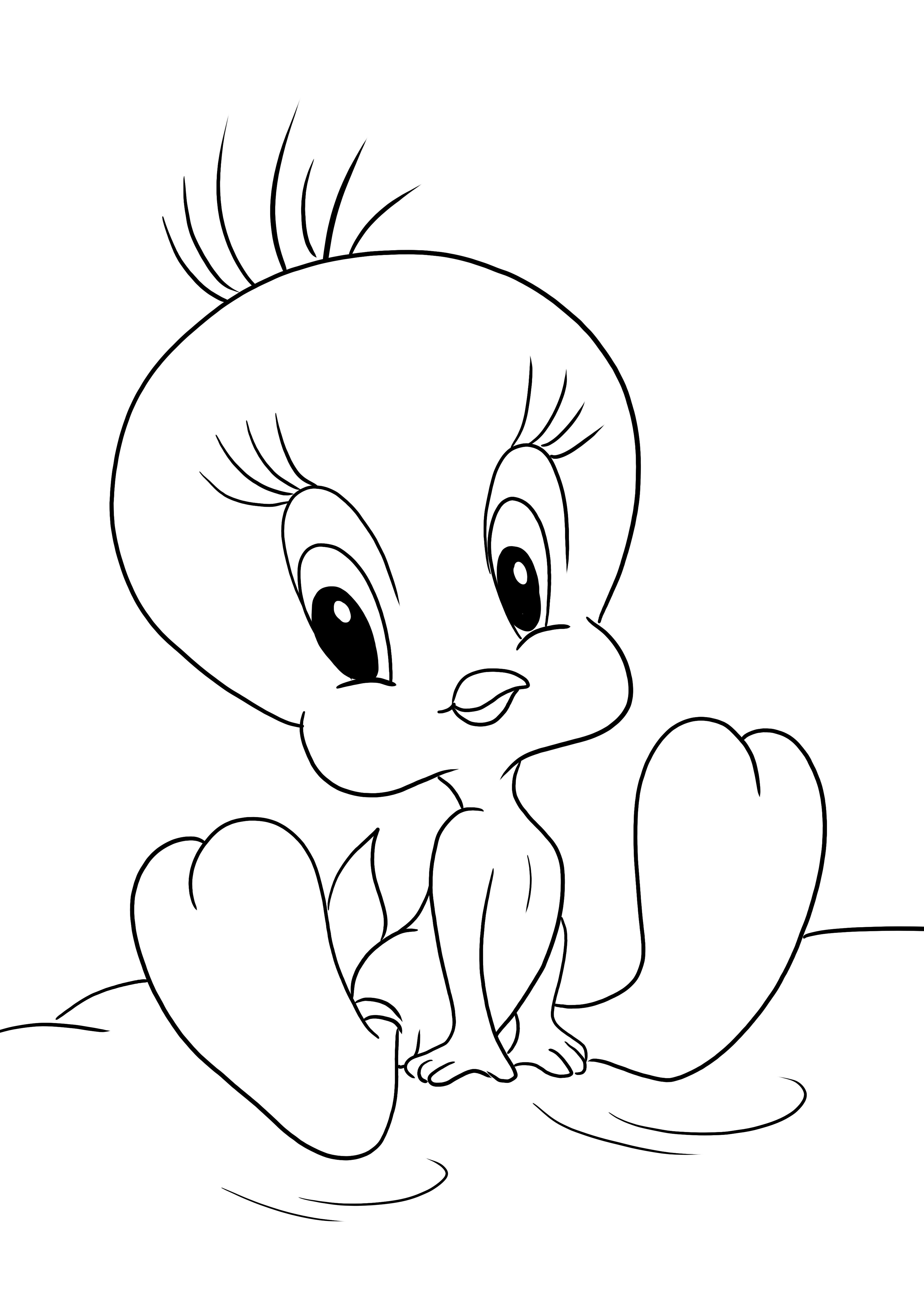 Tweety coloring picture to download or orint for free and color