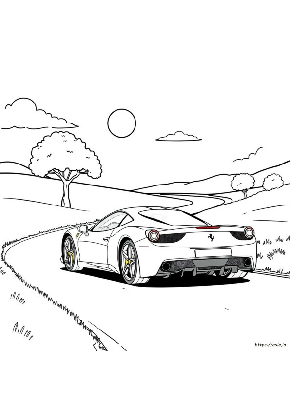 Ferrari 458 Coloring Pages