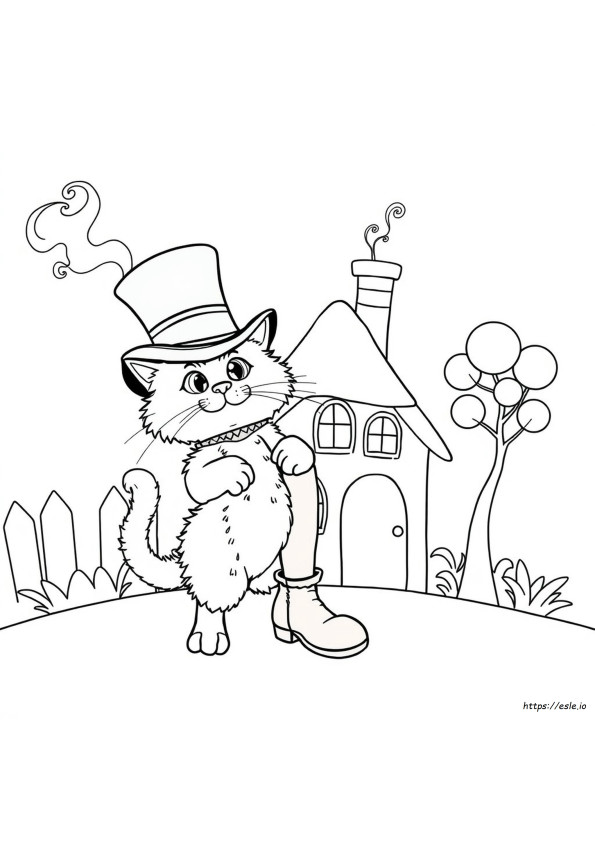 Katze In Stiefeln Ausmalbilder