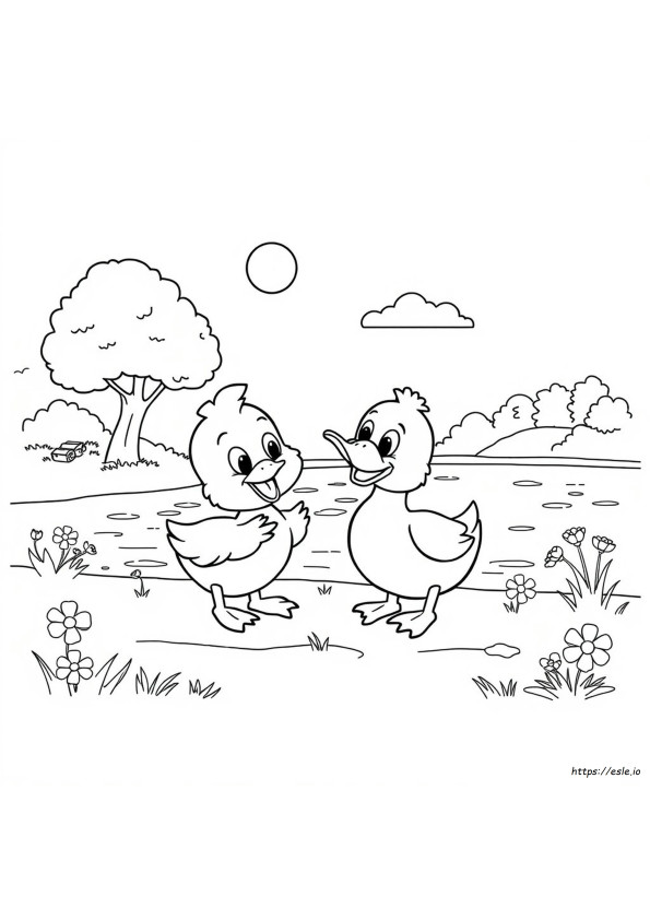 Divertido "Giggle Giggle Quack" Para Colorir