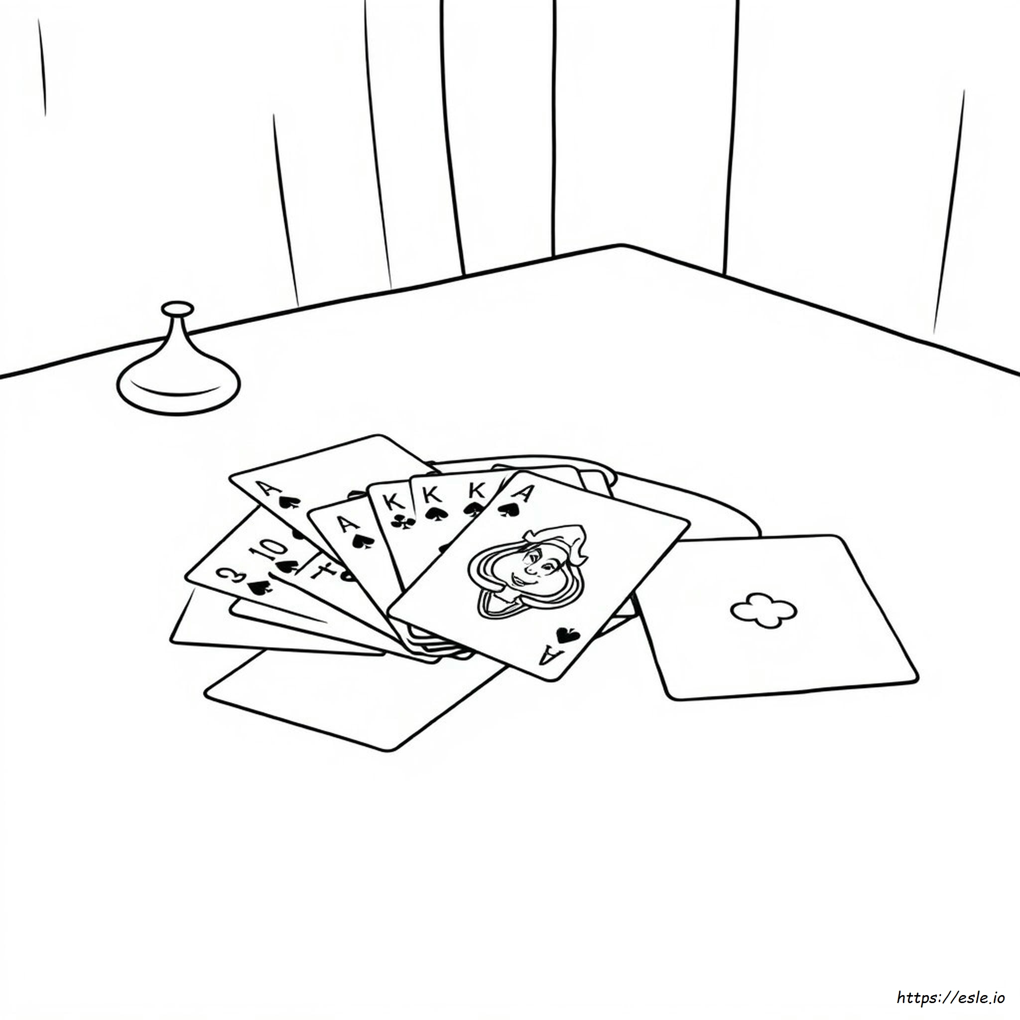 Dibujos De Cartas De Juego Para Colorear