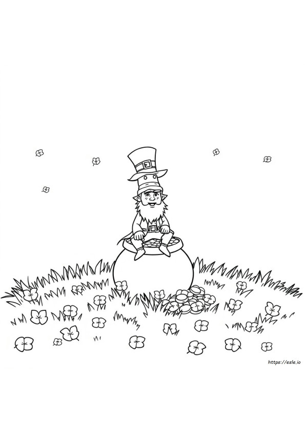 Leprechaun Para Colorear