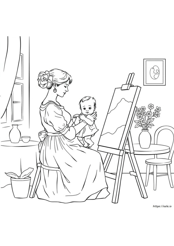Halaman Mewarnai Mary Cassatt