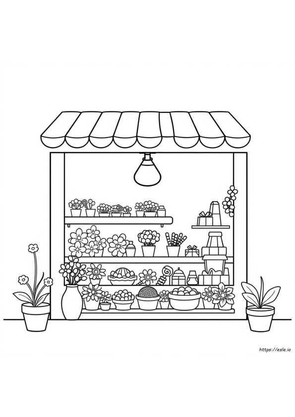 Cute Shop Coloring Pages