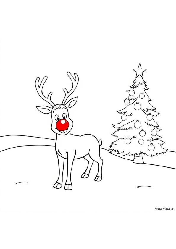 Christmas Coloring Sheets Rudolph