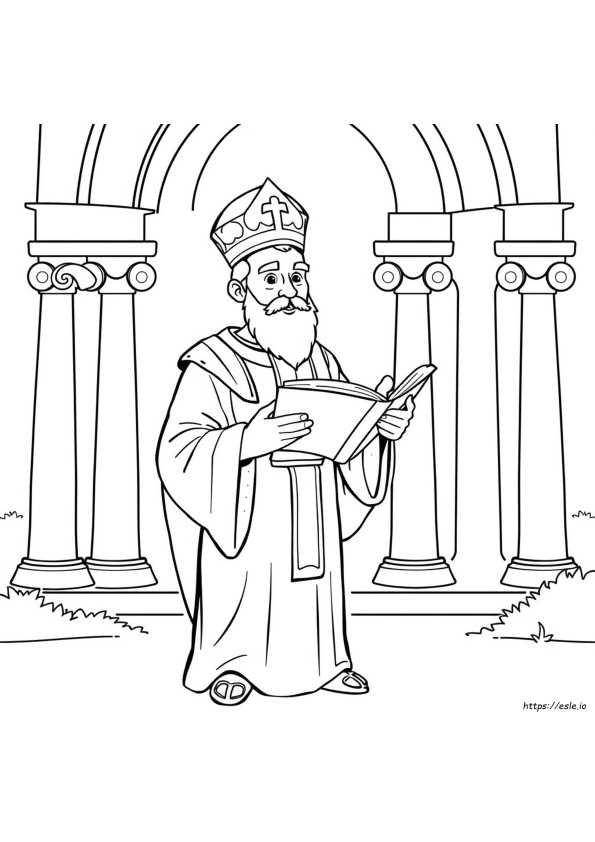 Saint Thomas Aquinas Coloring Page