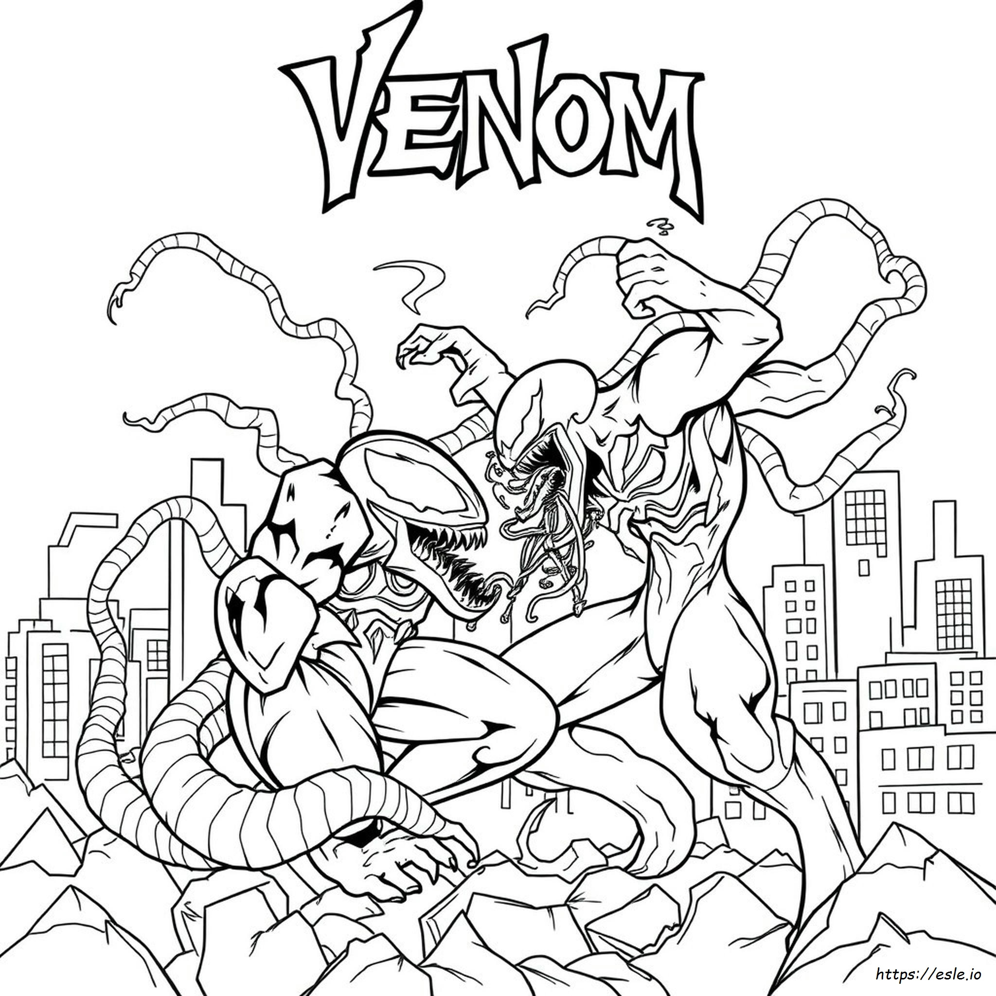 Venom Carnage Para Colorear
